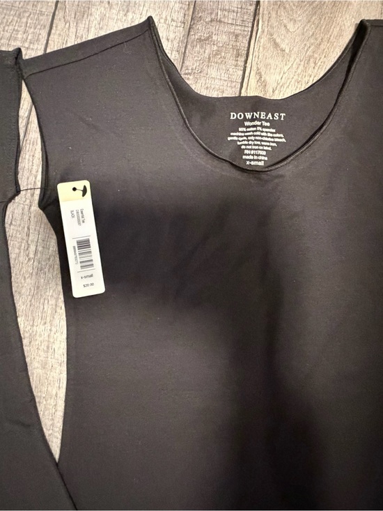 DownEast Tops - NWT Downeast Black essential Tee - Women's 
 cap sleeve layering tops set of 2